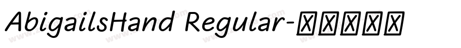 AbigailsHand Regular字体转换